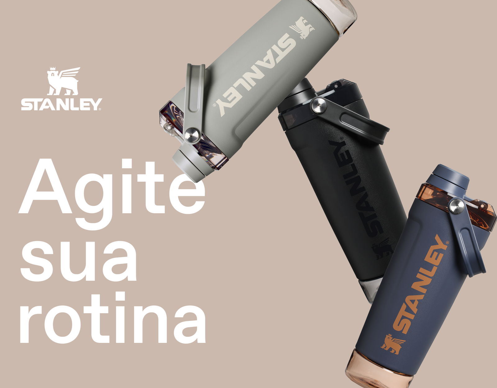 Key visual da campanha Stanley Activate Shaker, Agite sua rotina